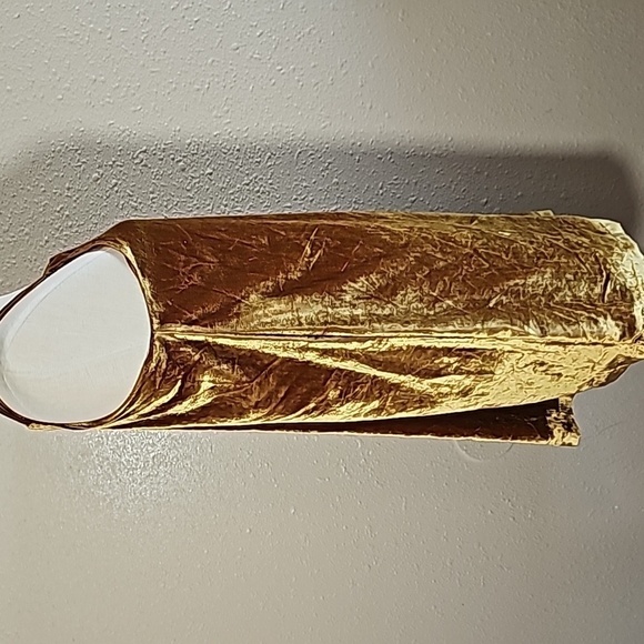 LOFT Velvet Midi Yellow Dress - Picture 4 of 6